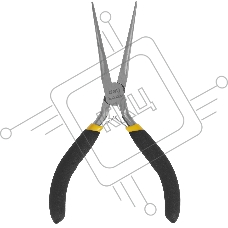 Мини-тонкогубцы удлиненные Deli DL103006 150 мм, прорезиненная рукоять