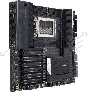 Материнская плата Asus PRO WS WRX80E-SAGE SE WIFI II AMD WRX80 Ryzen Threadripper PRO extended-ATX workstation motherboard with Intel dual 10G LAN, USB 3.2 Gen 2x2 Type-C port, 7 x PCIe 4.0 x16 slots, 3 x M.2 PCIe 4.0, ASMB9-iKVM, 2 x U.2 and 16 power sta
