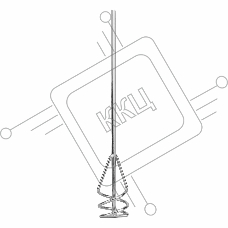 Миксер Сибртех из оцинкованной стали, D 60 мм, L 400 мм,для красок и штукатурных смесей