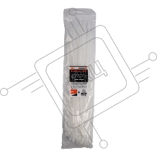 Стяжка кабельная (Хомут) 4,8x400-100WH PA6.6 белая (100 шт/уп) Jazzway