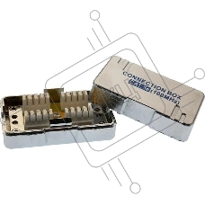 Адаптер Suprlan 10-0314-1, проходн.RJ45 кат.5E UTP, стальной