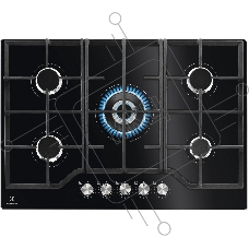Газовая варочная поверхность Electrolux KGG75362K, 5 конфорок, закаленное стекло, 10900 Вт