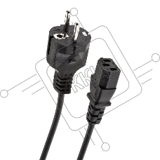 Кабель компьютер-розетка 220V EURO VDE 3G*1.0mm2 медь TELECOM TE021-CU 1,8м