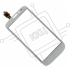 Сенсорное стекло (тачскрин) для Fly IQ4404 Spark, белое