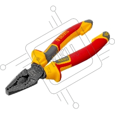 Плоскогубцы комбинированные Denzel диэлектрические трехкомпонентные рукоятки до 1000 В, 165 мм