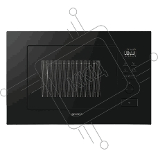 Встраиваемая микроволновая печь Gorenje, 20 л, 5 уровней мощности, 8 автопрограмм, электронное управление/утапливаемый переключатель, дисплей, гриль, поворотный стол, пошаговое приготовление, быстрый старт, черный