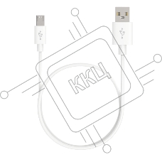 Кабель Maxvi MC-01L white USB-A - microUSB, 2A ток макс. нагрузки 2А, макс. напряжение 5V; стандарт USB 2.0; длина разъема microUSB 8,9 мм, длина кабеля 1м, материал PVC, белый