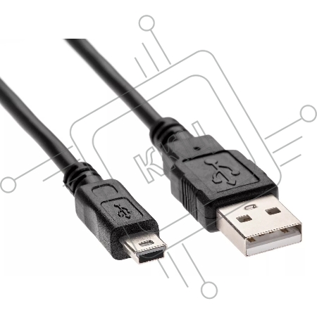 Кабель USB 2.0 A-->mini-B 5P (1.8 м) черный, Telecom<TC6911BK-1.8M>
