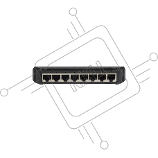 Коммутатор Unmanaged Switch 8x1000Base-T, plastic case