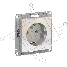 Механизм розетки 1-м СП AtlasDesign с заземл. 16А жемчуг SchE ATN000443