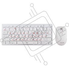 Комплект клавиатура + мышь Gembird KBS-7001-RU Wireless, ноутбучн. механизм клавиш 2.4ГГц, 10м, мини-приемник- USB