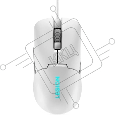 Мышь проводная Lenovo Legion M300s белый, 8000 dpi, USB, кнопки - 6