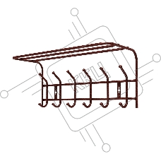Вешалка с полкой Ника-Премиум ВП6М/А медный антик,6крючков