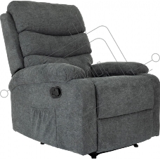 Кресло для дома Бюрократ _Han серый, металл (_HAN/GREY)