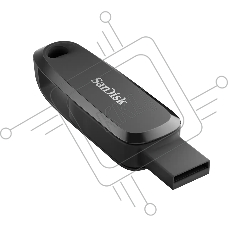 Флешка USB SanDisk SDDDC6 (SDDDC6-128G-G46), 128Gb USB3.2/Type-C, R/W 100/30, черная