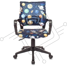 Кресло детское Бюрократ BUROKIDS 1 черный космонавт крестовина пластик Кресло детское Бюрократ BUROKIDS 1 черный космонавт крестовина пластик
