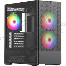 Компьютерный корпус без блока питания Case HSPD M712, Mesh Mid Tower, Black, TG, 0.6 SPCC, no fans, E-ATX, ATX, mATX, mITX, 175/410/160мм, 2x2.5