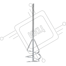 Насадка-миксер Kranz 100х400 мм, шестигранный хвостовик