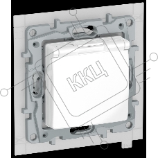 Розетка 1-местная с заземлением с защитными шторками и крышкой 16А IP44 IEKETIKA 6722261 белый