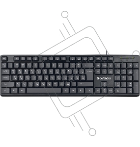 Клавиатура проводная Defender Daily HB-162 RU black (USB, 104+FN кл.) (45162)