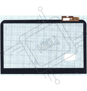 Сенсорное стекло (тачскрин) для Dell Inspiron 14R-3421, черное с рамкой