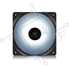 Вентилятор DEEPCOOL RF120W DP-FLED-RF120-WH черный 120мм 1300rpm 22db 4-pin