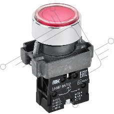 Кнопка LA167-BAF42 d=22мм 1р красная IEK