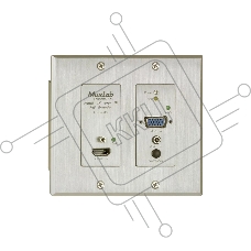 Передатчик-энкодер MuxLab 500773-TX HDMI / VGA over IP, UHD-4K, в форме декоративной настенной розетки, с PoE