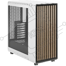 Компьютерный корпус без блока питания Case Fractal Design North TG Clear Tint, Midi-Tower, 2x140мм, 2xUSB-A 3.2 + 1xUSB 3.2 Type-C ATX, mATX, mITX Wood panel, Chalk белый