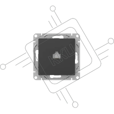 Механизм розетки RJ45 (cat5) EKF UP1-SOB-RJ45-5 черный Эпика