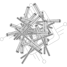 Заклепки алюминиевые Denzel, 3/16