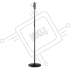 Прямая микрофонная стойка K&M 26085-300-55 высота от 1060 до 1790 мм, круглое чугунное основание, механизм регулировки высоты одной рукой 