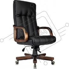 Кресло руководителя Бюрократ T-9932Walnut черный, эко.кожа, крестов. металл/дерево Кресло руководителя Бюрократ T-9932Walnut черный, эко.кожа, крестов. металл/дерево