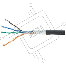 Кабель Cablexpert Россия FPC-5051E-4-CU, FTP indoor 4x2x0.51, медный, кат.5e, однож., 305м, box, серый