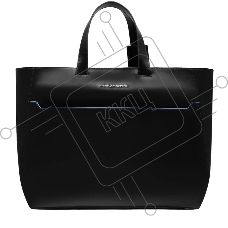 Деловая сумка женская с отделением для ноутбука Piquadro Blue Square BD6680B2/N натур.кожа черный