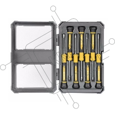 Набор прецизионных отверток 7 шт Deli DL241007 (SL2.0*50, SL2.5*50, SL3.0*50, PH00*50, PH0*50, Torx6*50, Torx8*50), сталь CrV, пласт.кейс