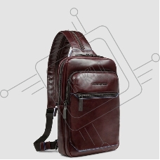 Рюкзак слинг мужской Piquadro Blue Square CA6589B2/MO, кожа, красное дерево