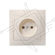 Розетка 1-м СП Кварта 10А IP20 без заземл. крем. ИЭК ERK13-K33-10-DM