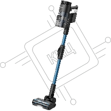 Пылесос вертикальный Grundig VCP 9330 черный/синий, питание от аккумулятора, 150 Вт, уборка сухая, пылесборник 0.5 л