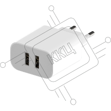 Сетевое зарядное устройство Maxvi CHL-242 2.4A, 2хUSB-A, белый