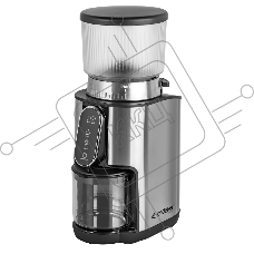 Кофемолка Endever COSTA-1067, 160 Вт, цвет стальной/черный, тип: жерновая, объем контейнера для кофе 250 г,32 степени помола