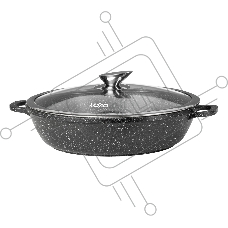 Сотейник LARA LR02-213 4.8 л, 32 см, литой алюминий, с крышкой