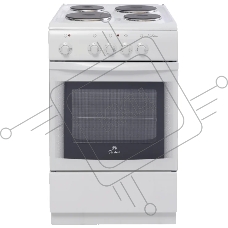 Плита электрическая De Luxe 506004.04 Э белый, конфорок 4 шт, духовка 54 л, 50 см x 85 см x 60 см