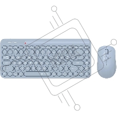 Клавиатура + мышь A4Tech Fstyler FG3200 Air2 клав:синий мышь:синий USB беспроводная slim Multimedia