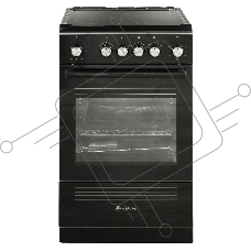 Плита электрическая De Luxe 506004.13ЭС-001 черный, конфорок 4 шт, духовка 60 л, 50 см x 87 см x 60 см
