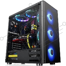 Компьютерный корпус V200 TG RGB CA-1K8-00M1WN-01 Black/Win/SPCC/Tempered Glass*1/120mm RGB Fans*3 + 120mm Standard Fan*1/MB Sync