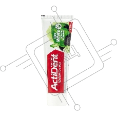 Зубная паста Active ACTIDENT отбеливающая Уголь и Алоэ вера Ultra White, без парабенов 100 г (512901006)