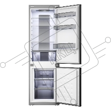 Встраиваемый холодильник Lex LBI177.3ID серый двухкамерный 170/62л, морозилка снизу, No Frost