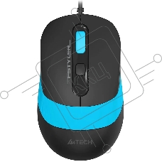 Мышь проводная A4Tech Fstyler FM10S черный/голубой, 1600 dpi, USB, кнопки - 4
