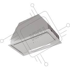 Вытяжка встраиваемая LEX Hyper 900 GS Inverter WH белый, 70 см, 850 куб. м/ч, 44 д